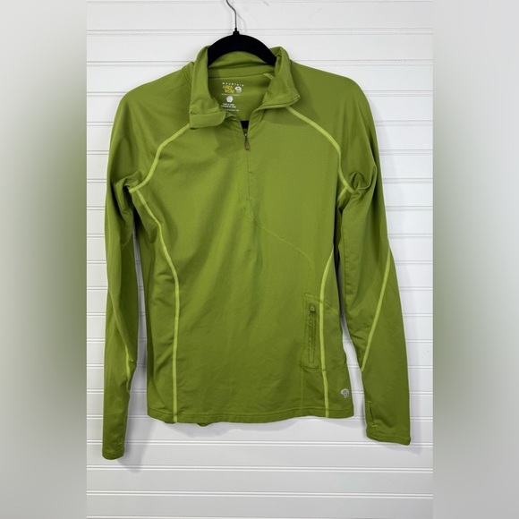 Mountain Hardwear green zippered pullover long sleeved shirt. Size Medium. - Picture 4 of 7